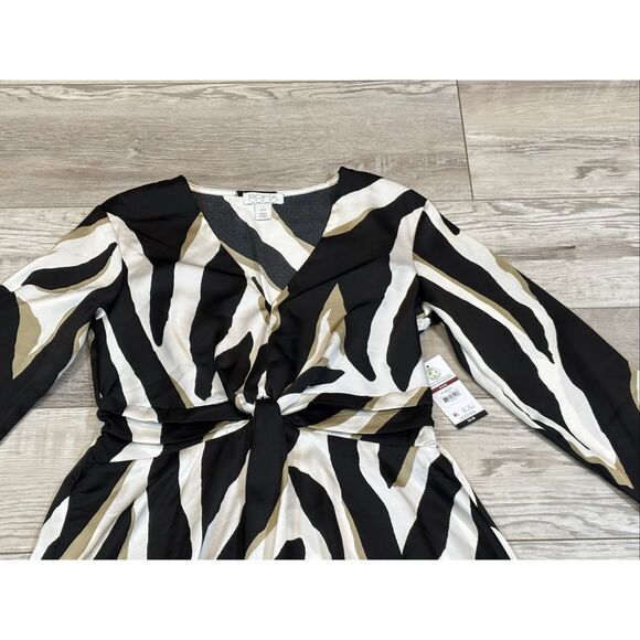 Sofia Vargara zebra print midi dress size S - Picture 2 of 13